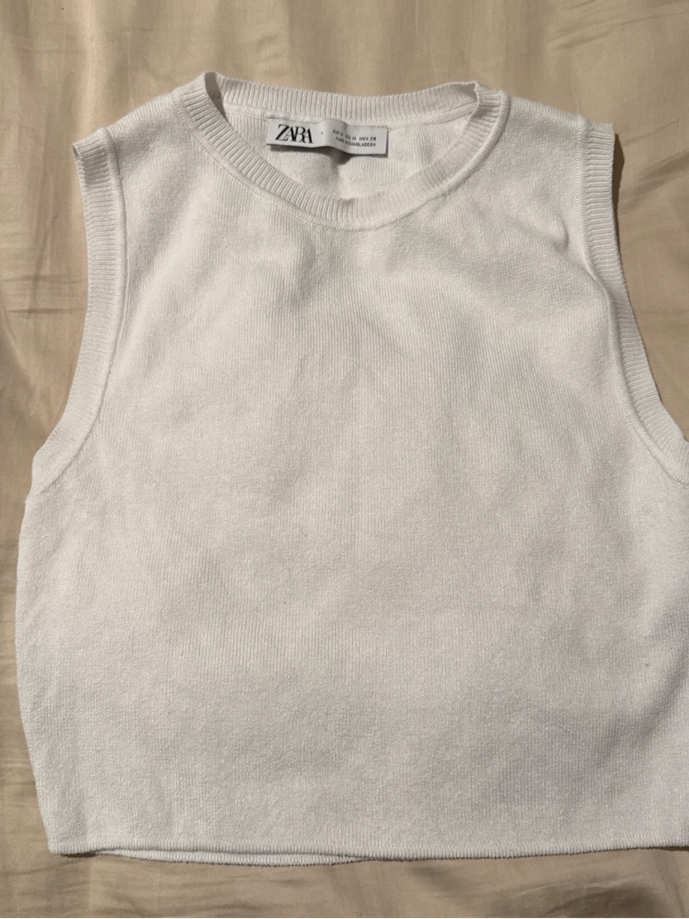 Babaton Cream Textured Knit Short-Sleeve Top